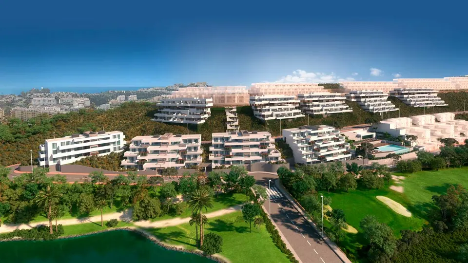 Apartamenty z widokiem na morze w Mijas Costa — zdjęcie