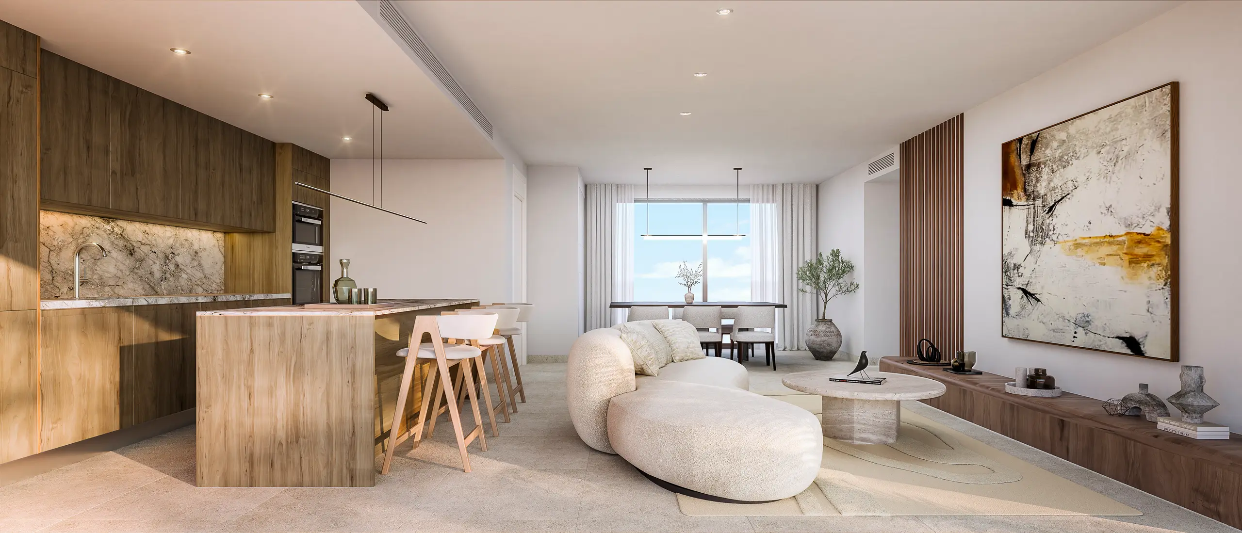 Apartamenty z basenem w Benalmádenie Pueblo