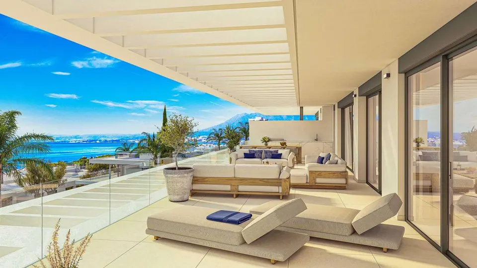 Penthouse z panoramicznym widokiem w Marbelli — zdjęcie