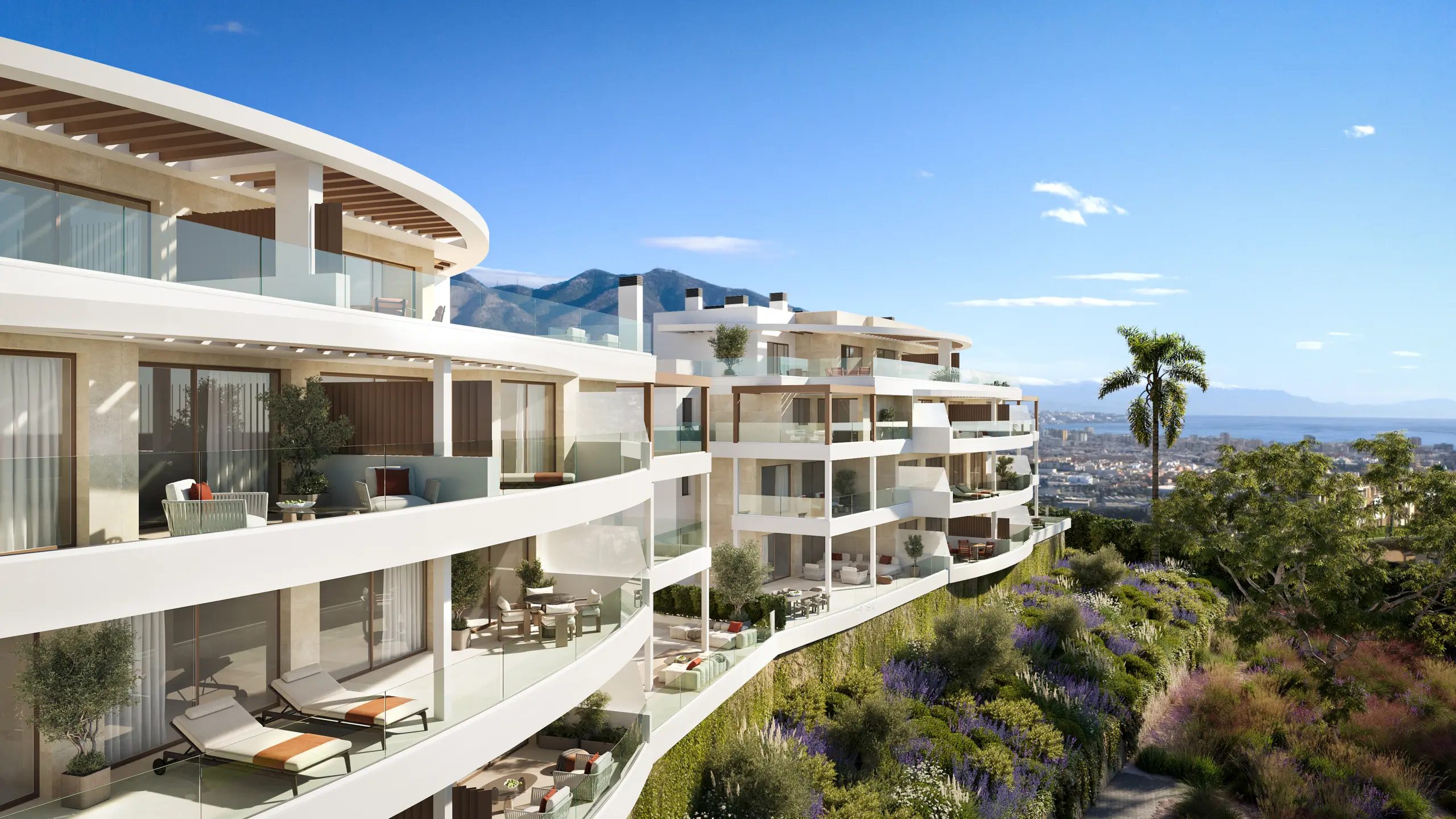 Apartamenty z widokiem na morze w Mijas Costa