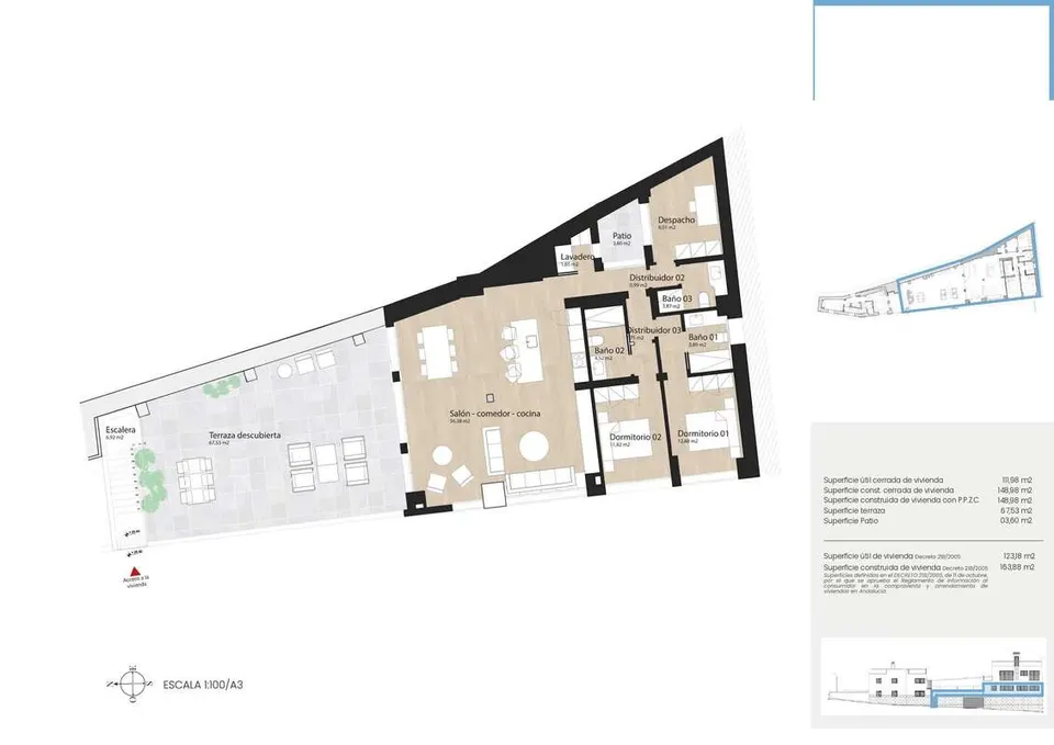 Apartament z tarasem w Maladze — zdjęcie