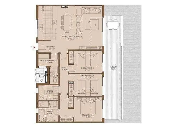 Apartament z tarasem w Fuengiroli — zdjęcie