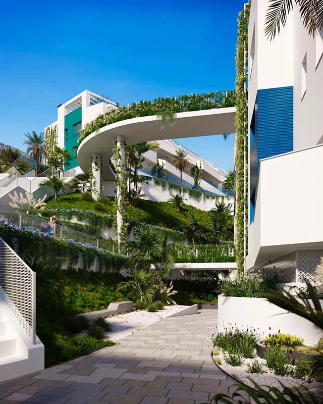 Apartamenty z tarasami w Mijas Costa — zdjęcie