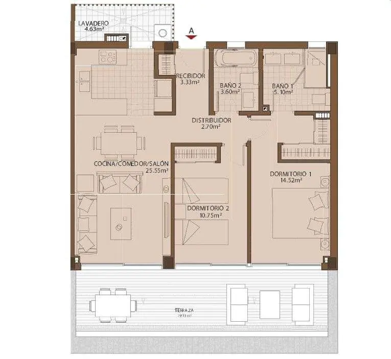 Apartament z tarasem w Fuengiroli