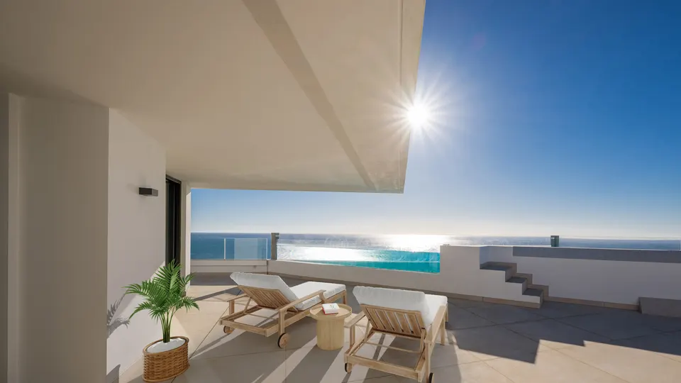 Apartamenty z widokiem na morze w Benalmádena Pueblo — zdjęcie