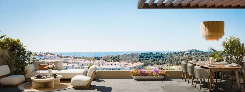 Apartamenty z widokiem na morze w Mijas Costa — zdjęcie
