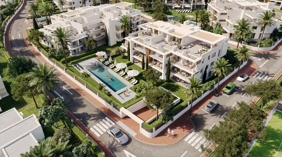 Apartamenty z widokiem na morze w Esteponie — zdjęcie