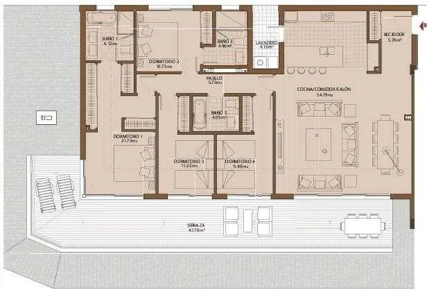 Apartament z tarasem w Fuengiroli — zdjęcie