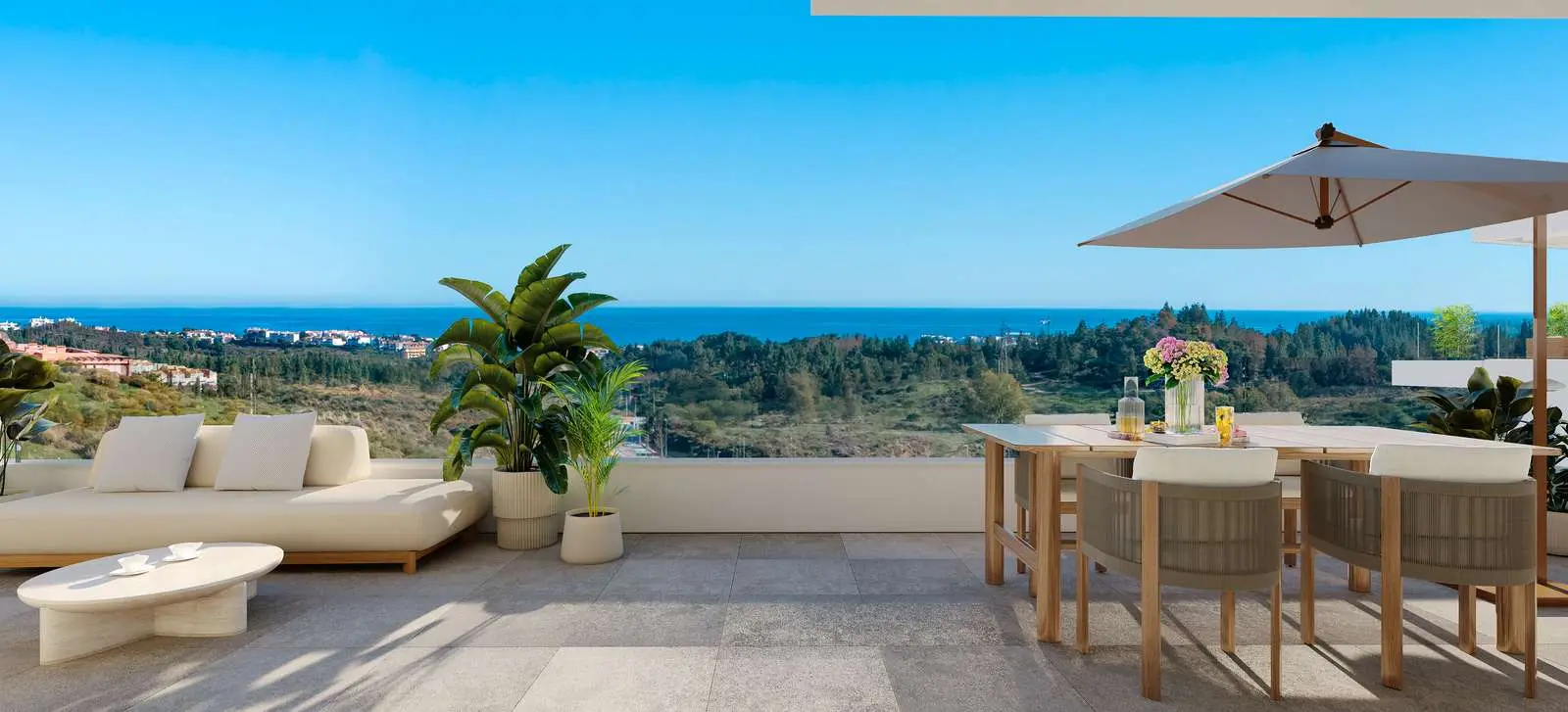 Penthouse z widokiem w Mijas