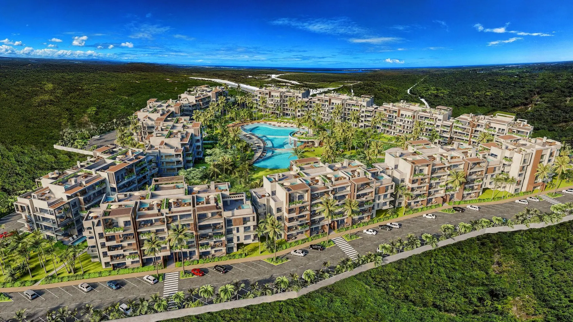 Apartamenty wśród tropikalnych ogrodów i stref relaksu