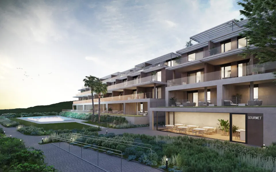 Apartamenty z widokiem na morze w Esteponie — zdjęcie