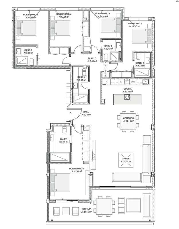 Apartament z luksusowymi apartamentami w Esteponie — zdjęcie