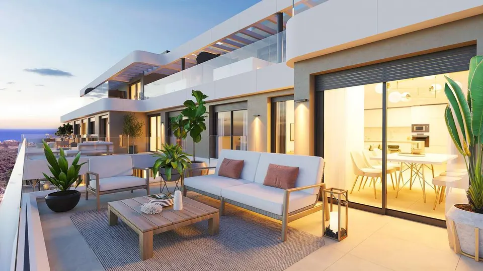 Apartament z prywatnym tarasem w Mijas — zdjęcie