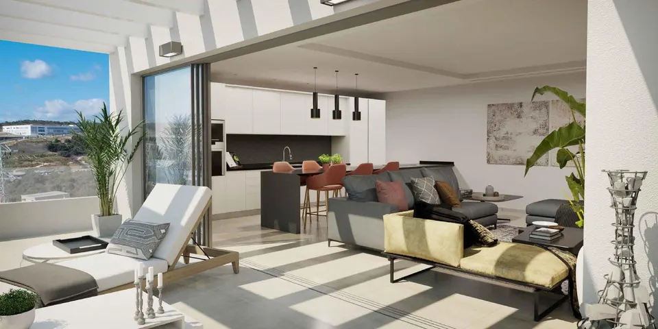 Apartamenty z widokiem na morze w Esteponie — zdjęcie