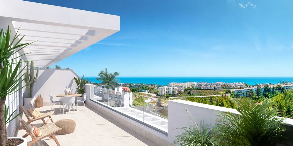Apartamenty z widokiem na morze w Mijas — zdjęcie