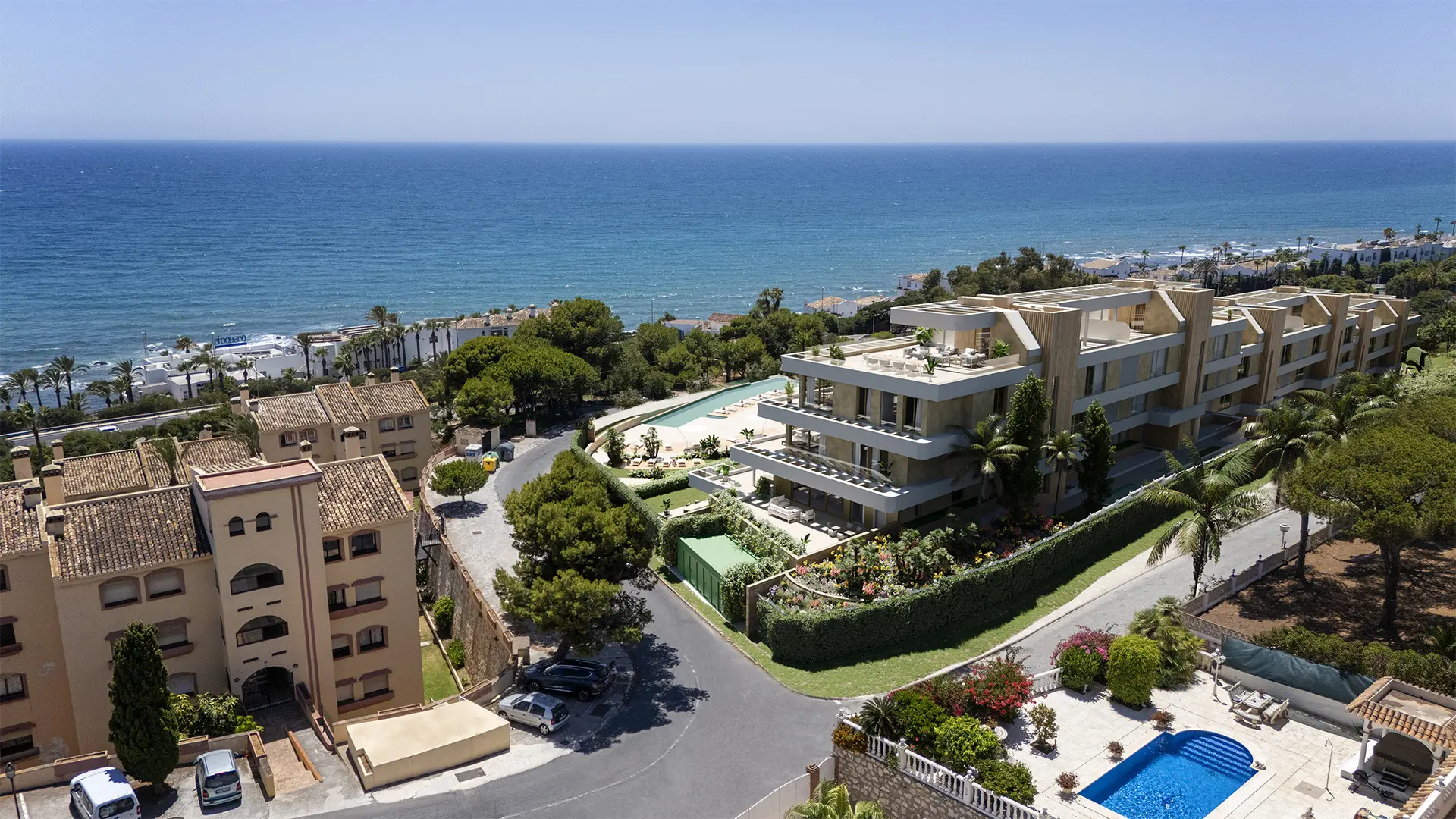 Apartamenty z widokiem na morze w Mijas Costa