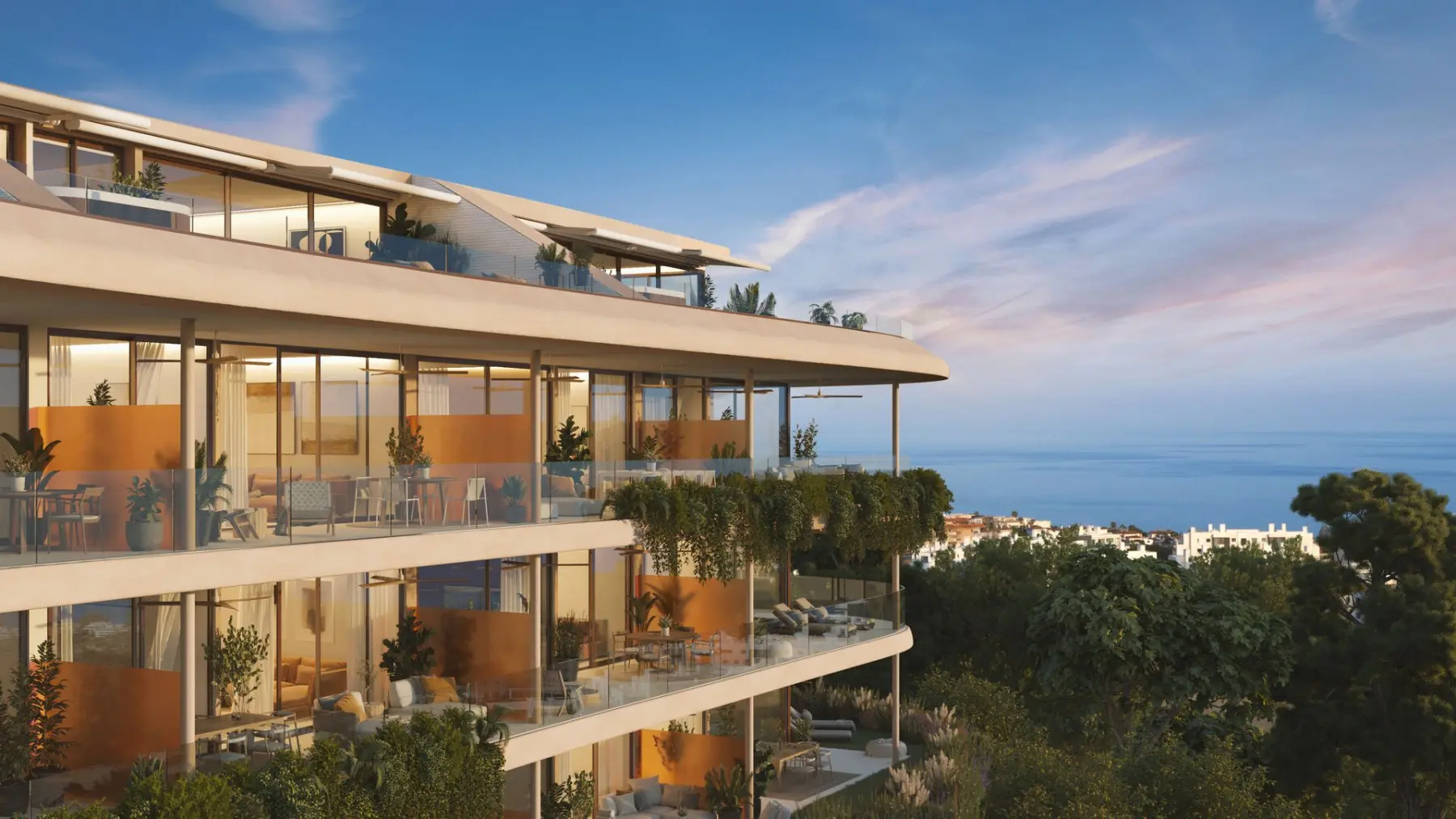 Apartamenty z widokiem na dolinę w Benalmádena Pueblo