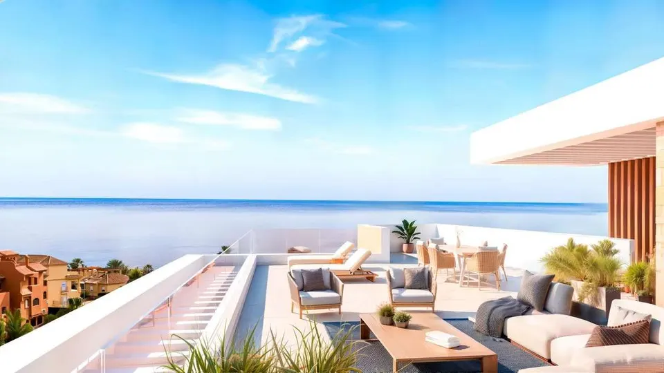 Apartament z widokiem na morze w Esteponie — zdjęcie