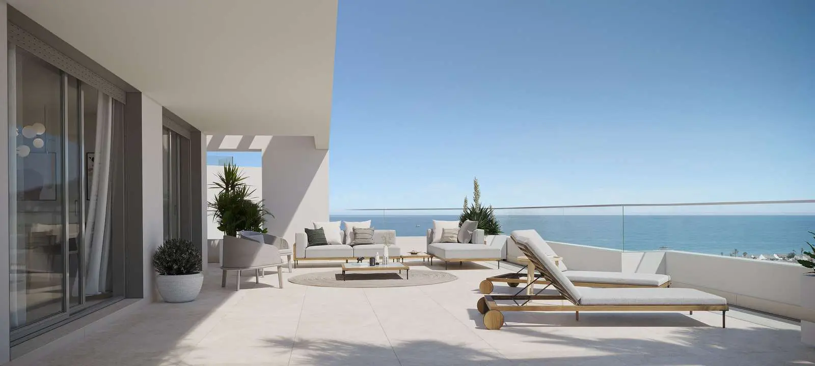 Penthouse z widokiem na morze w Esteponie