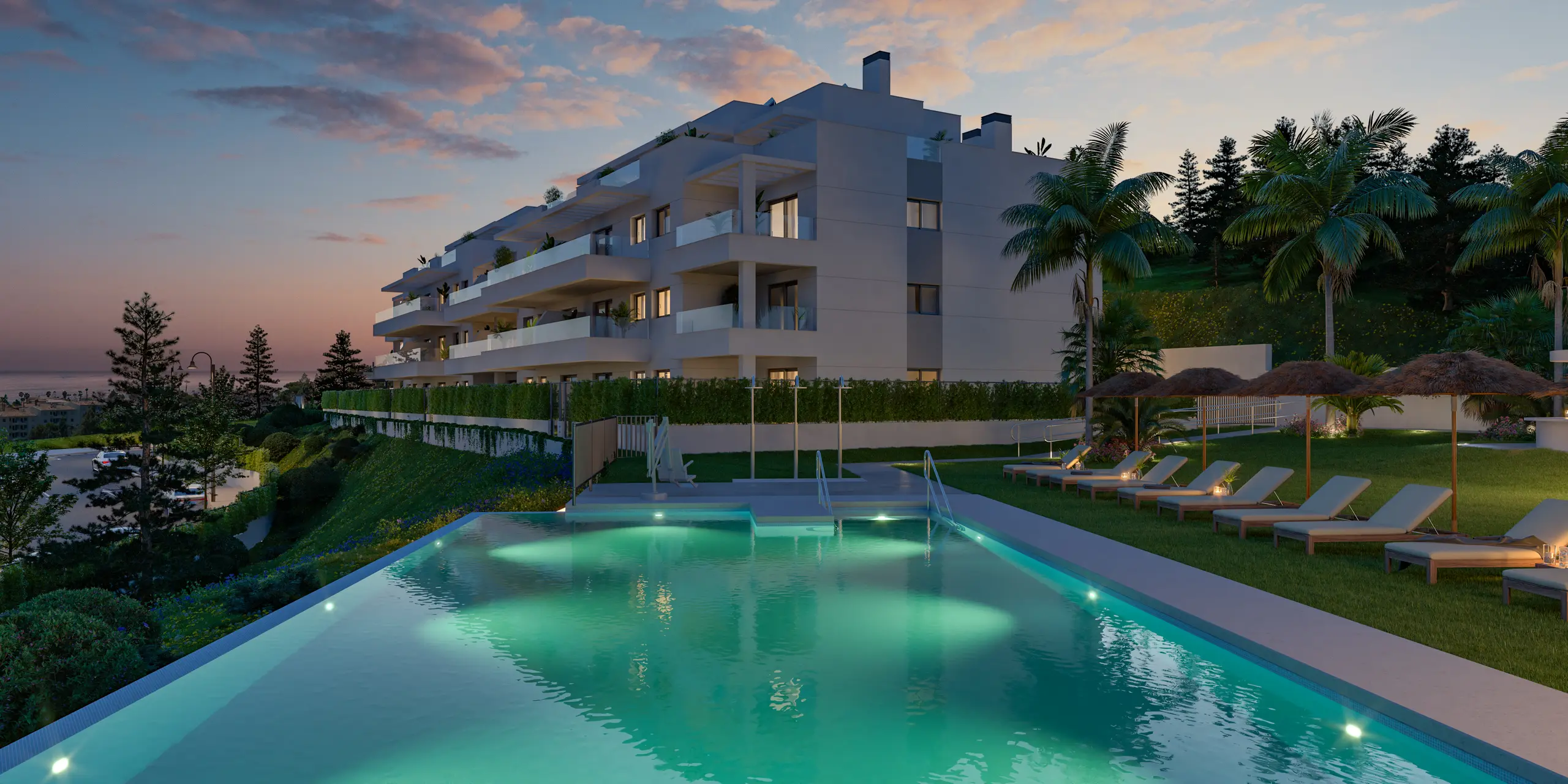 Apartamenty z widokiem na morze w Mijas