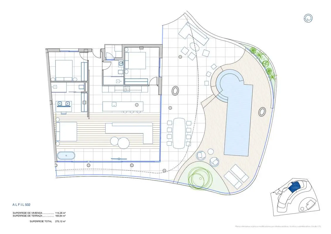 Penthouse w otoczeniu zieleni w Fuengiroli