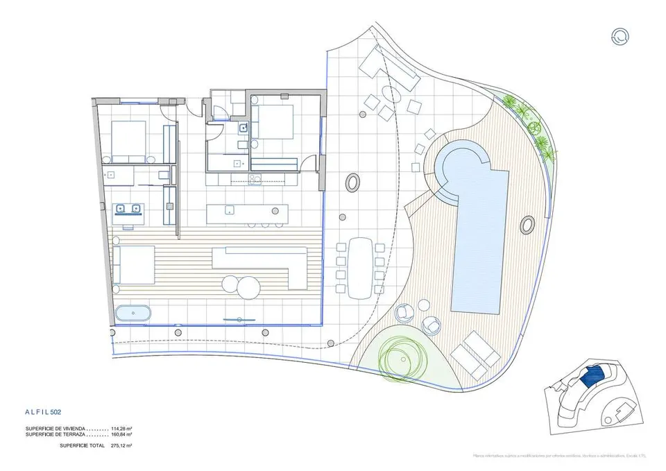 Penthouse w otoczeniu zieleni w Fuengiroli — zdjęcie