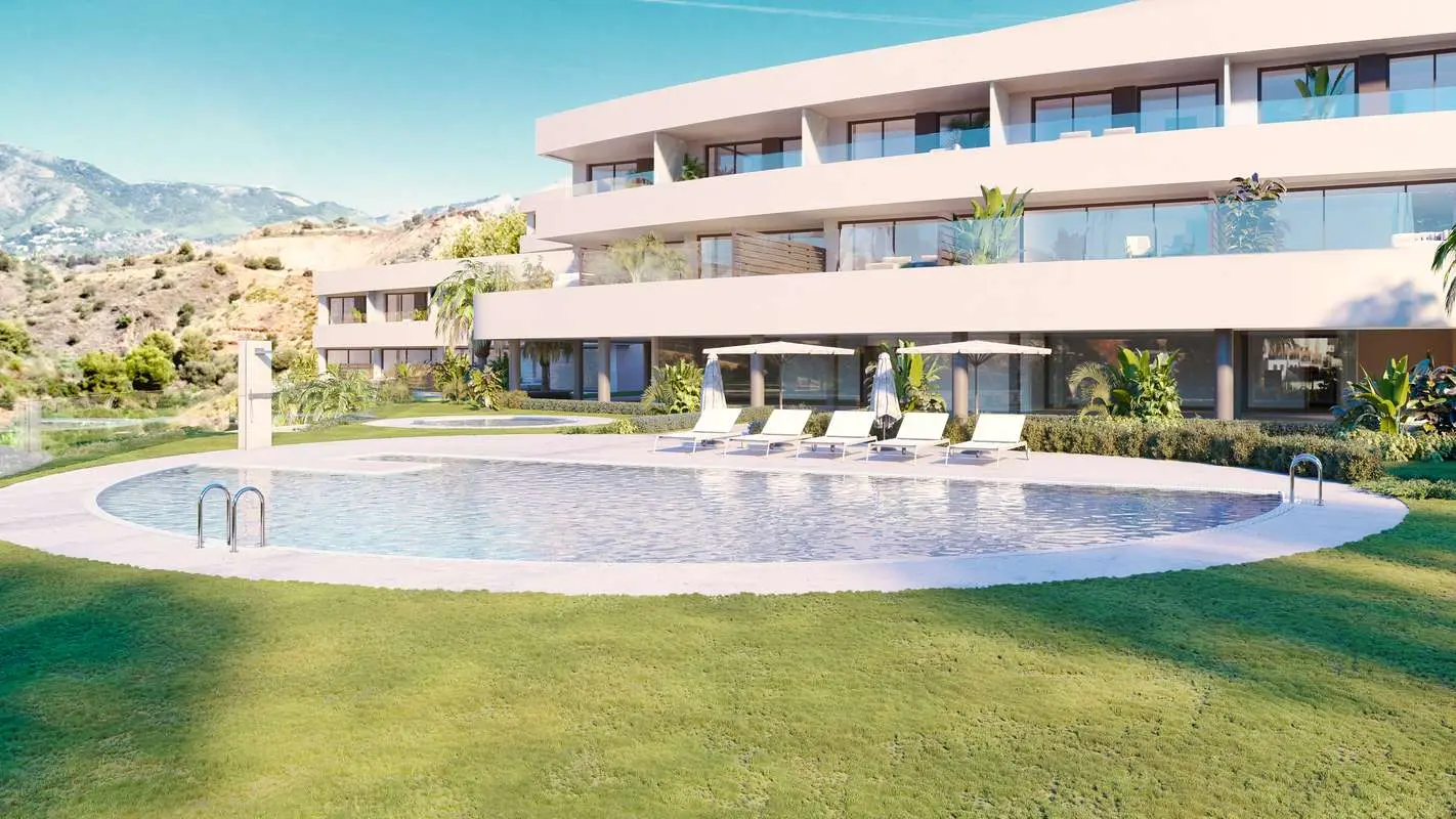 Apartamenty z widokiem na morze w Benalmádena Pueblo