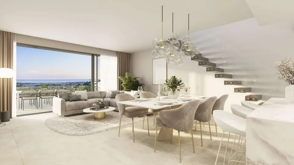 Apartament z widokiem na wybrzeże w Benahavís — zdjęcie
