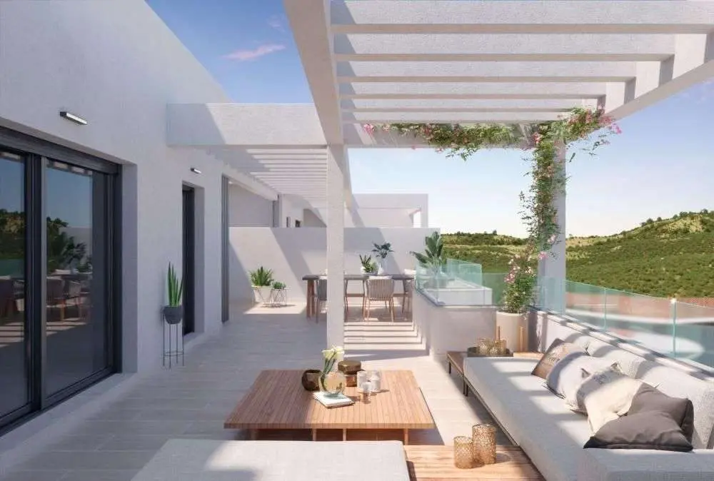 Penthouse z widokiem na góry w Maladze