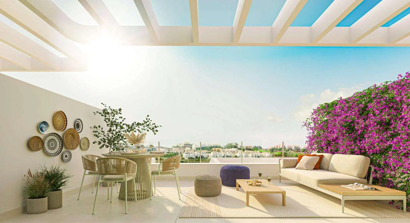 Penthouse z widokiem na morze w Mijas