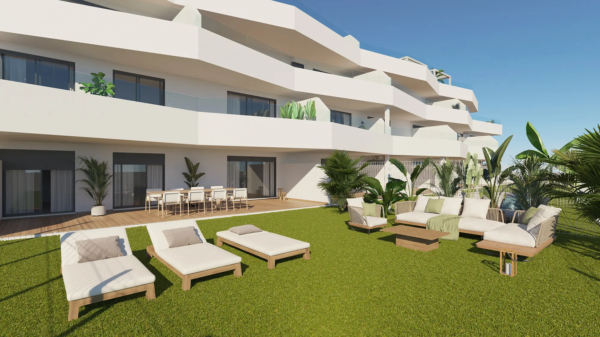 Apartamenty z widokiem na morze w Esteponie