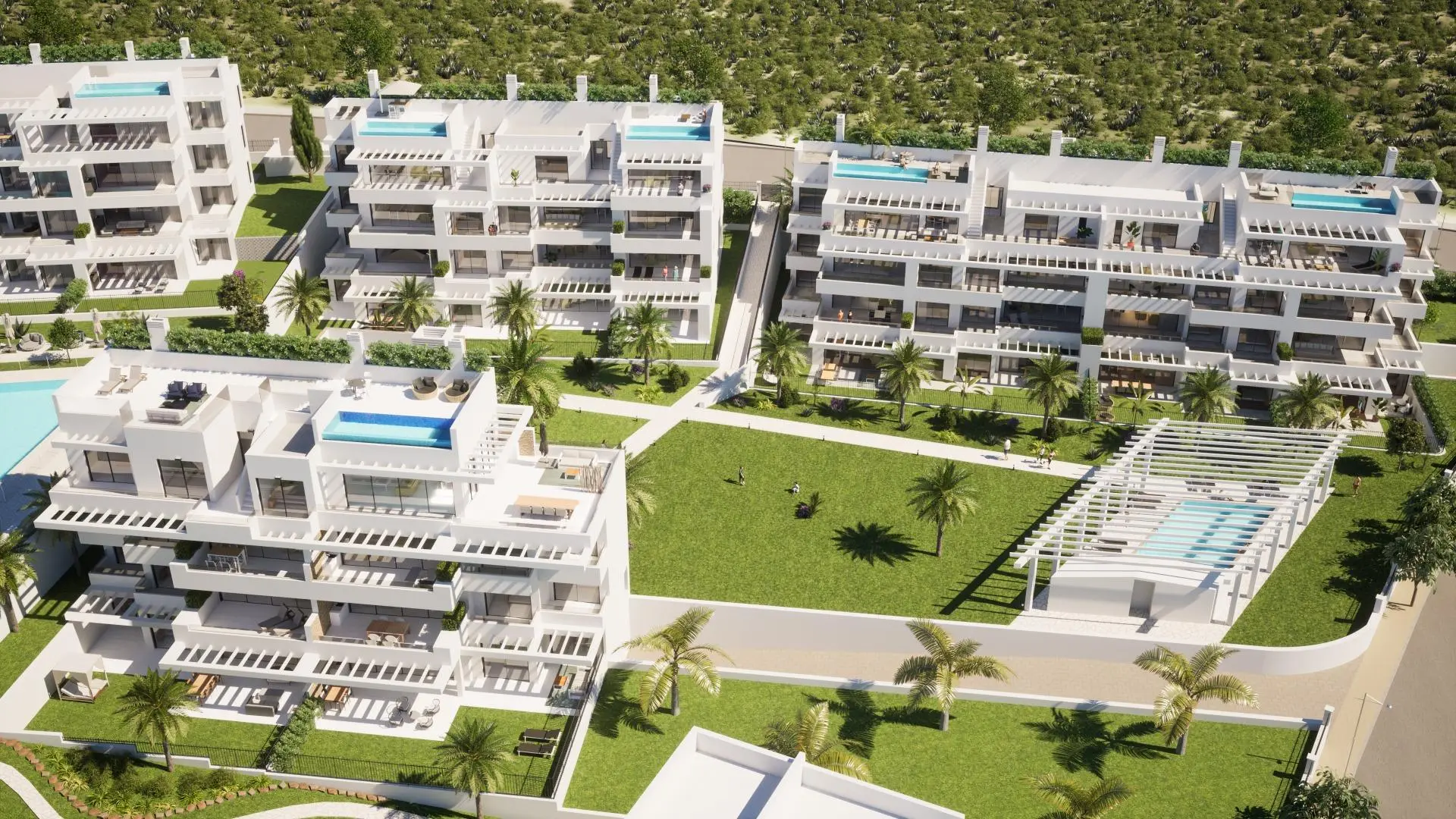 Apartamenty z widokiem na morze w Esteponie