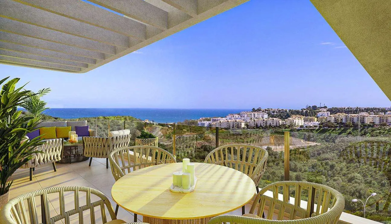 Penthouse z widokiem na morze w Mijas