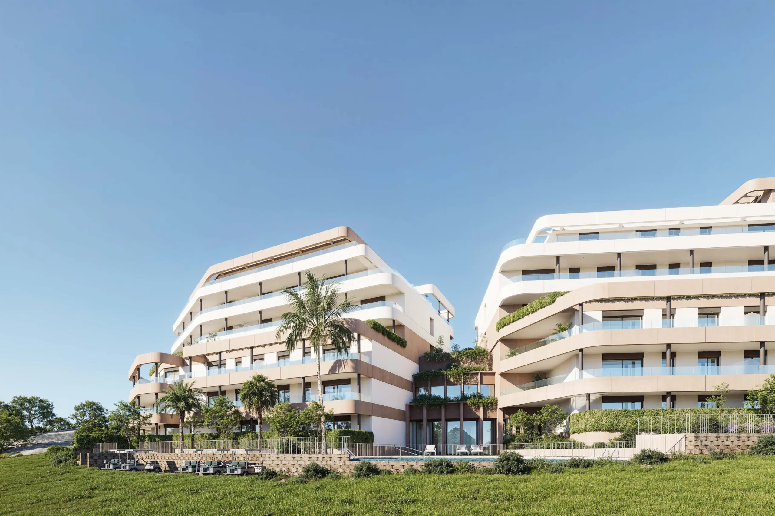 Apartamenty przy polu golfowym w Esteponie