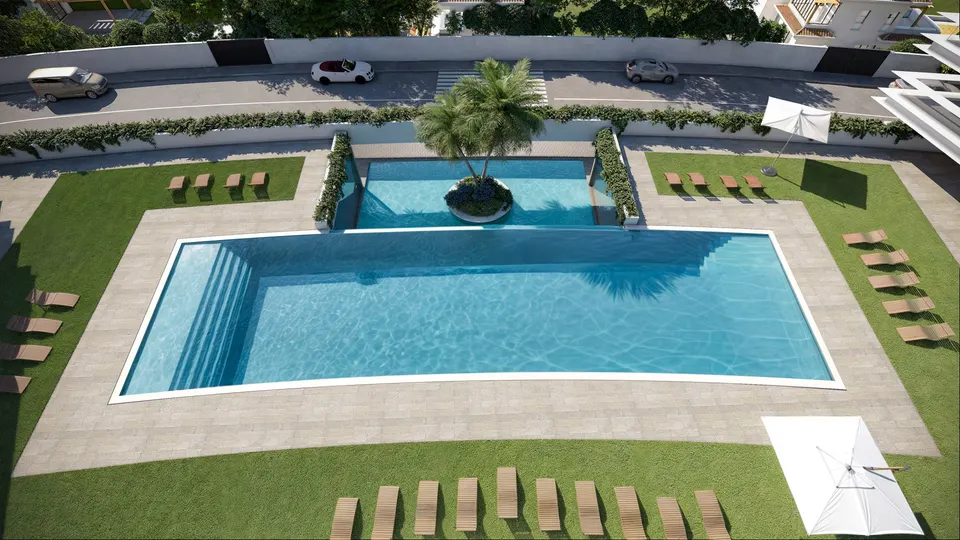 Apartamenty z basenem w Manilvie — zdjęcie
