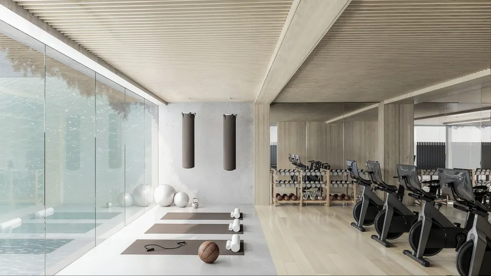Apartamenty z basenem w Manilvie — zdjęcie