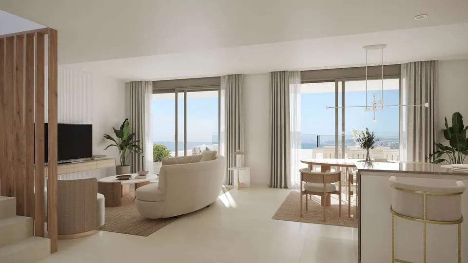 Penthouse z widokiem na morze w Esteponie — zdjęcie