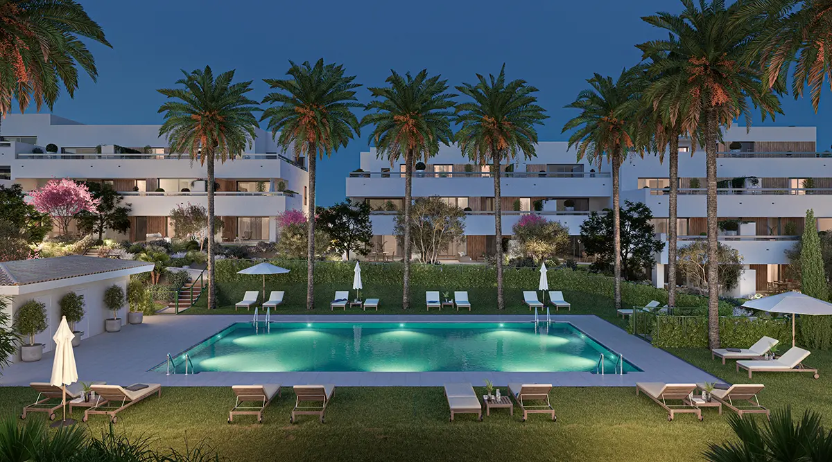 Apartamenty z widokiem na morze w Esteponie