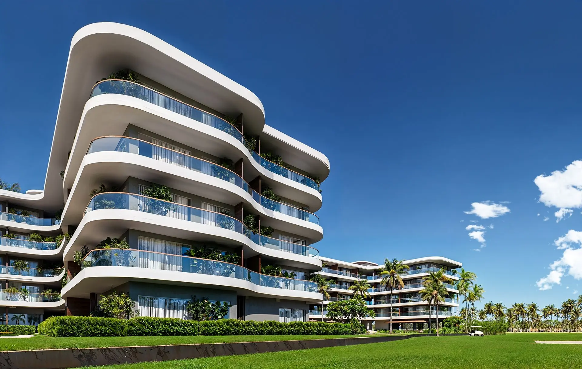 Apartamenty z widokiem na pole golfowe