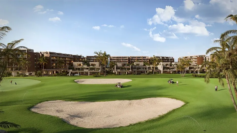Luksusowe apartamenty i domy z widokiem na pole golfowe — zdjęcie