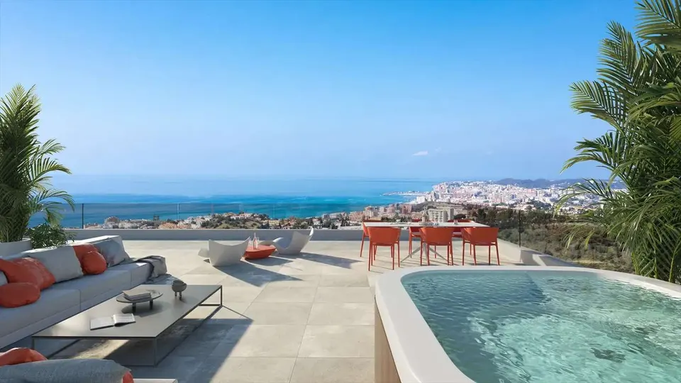 Apartamenty z widokiem na morze w Benalmádena Pueblo — zdjęcie