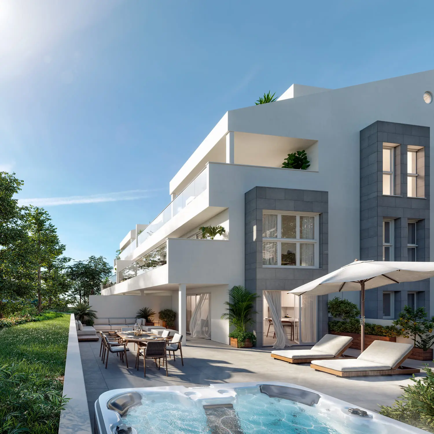 Apartamenty blisko plaży w Benalmádenie