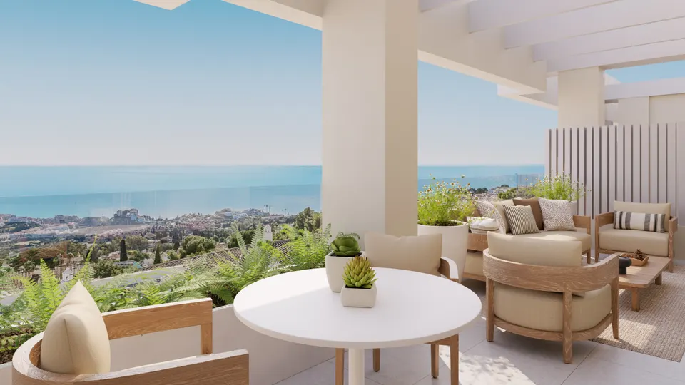 Apartamenty z widokiem na morze w Benalmádena — zdjęcie