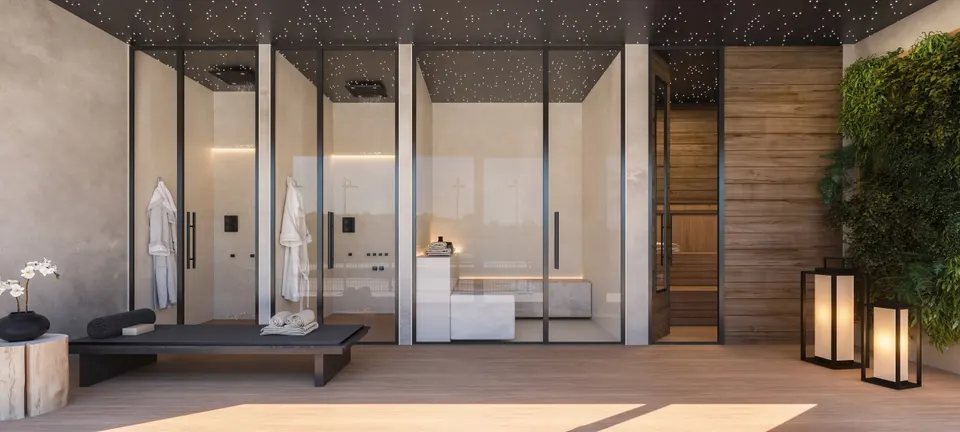 Apartamenty z basenem w Manilvie — zdjęcie