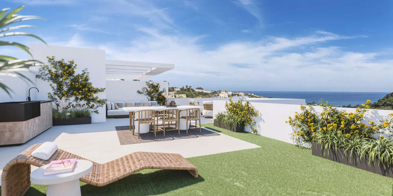 Penthouse z widokiem na morze w Manilvie