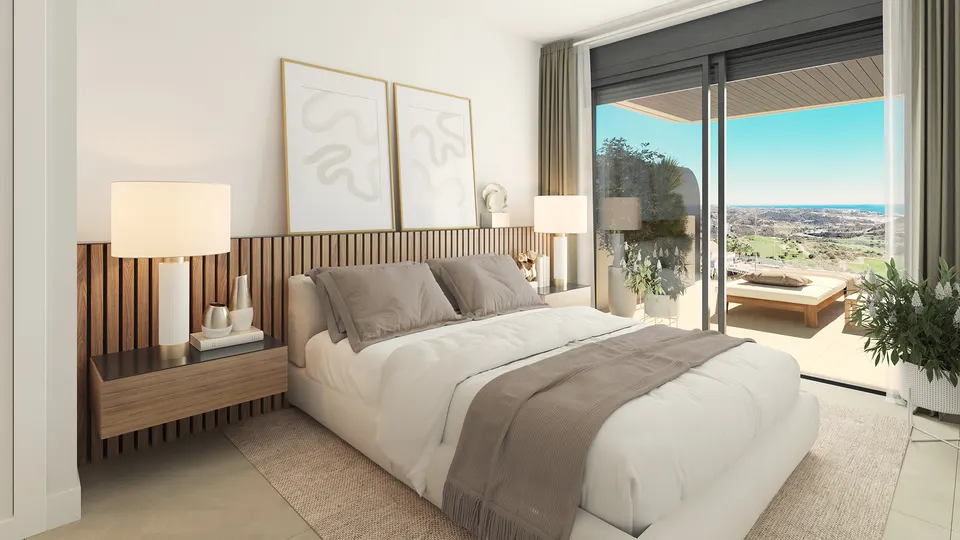Apartamenty z widokiem na pole golfowe w Mijas Costa — zdjęcie
