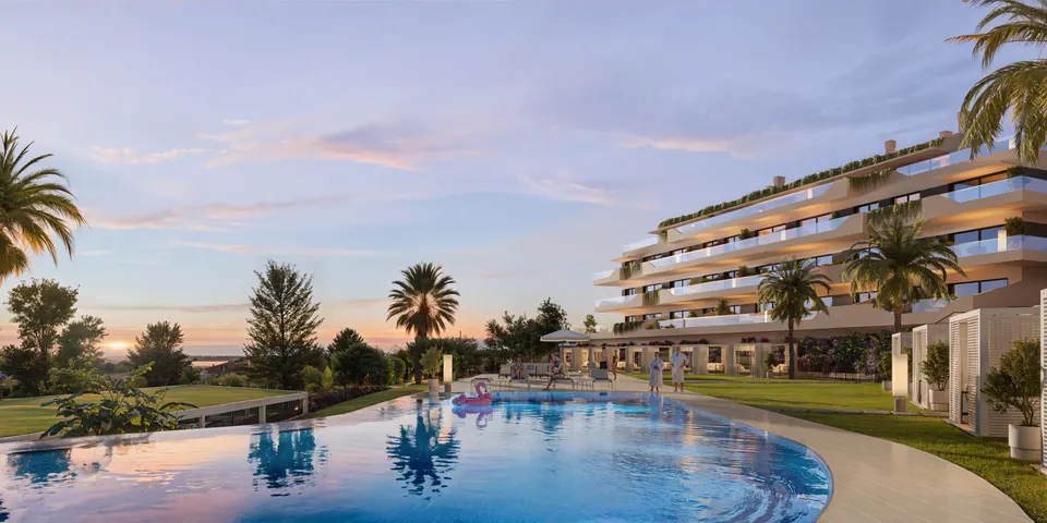 Apartamenty z widokiem na morze w Mijas Costa — zdjęcie