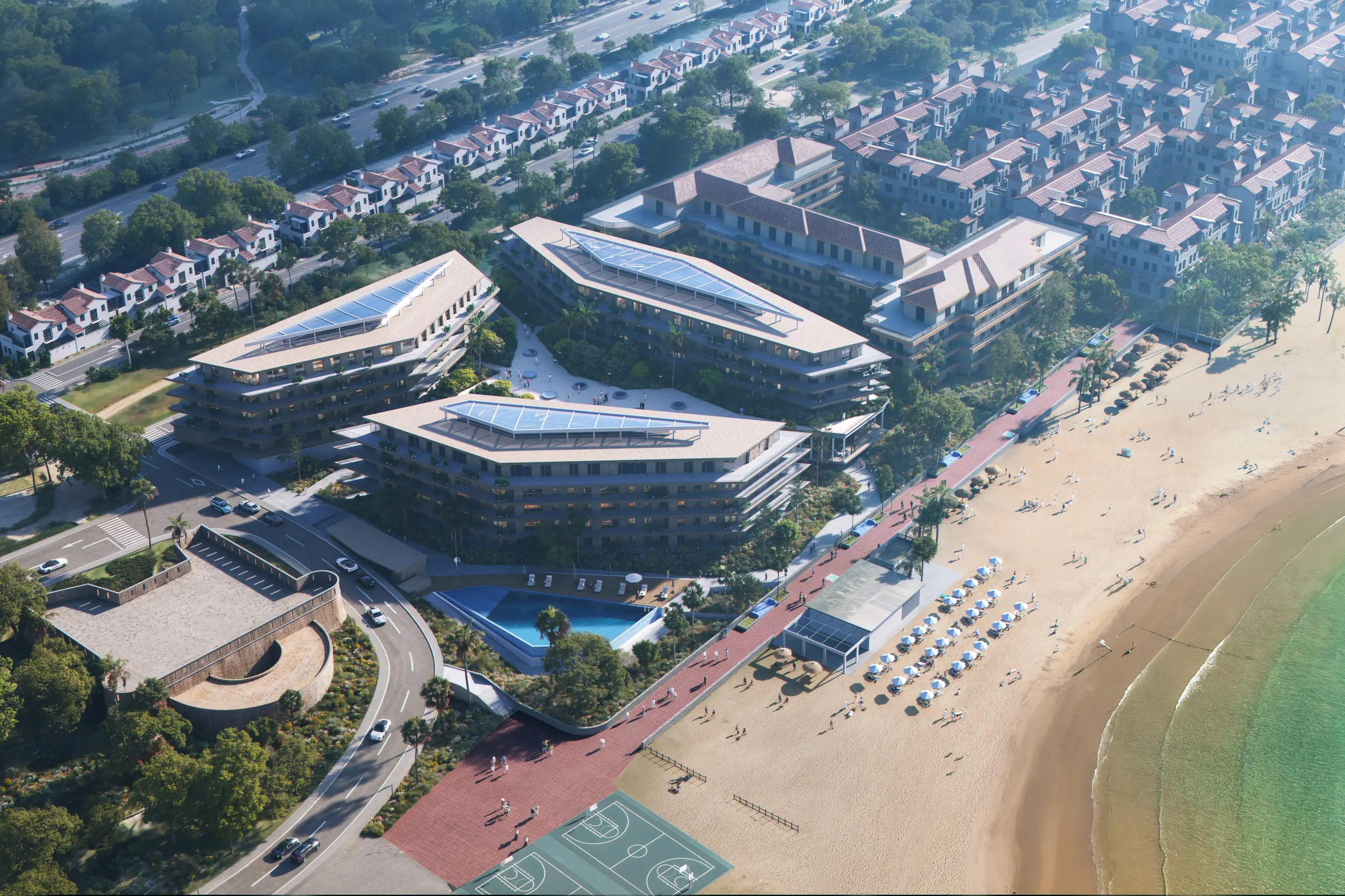 Apartamenty przy plaży w Manilvie