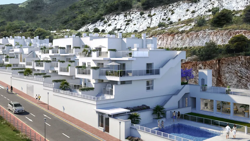 Apartamenty z widokiem na morze w Benalmádena — zdjęcie