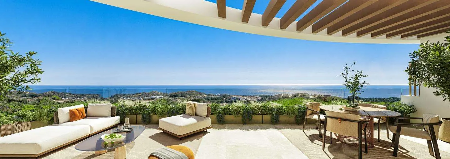 Penthouse z widokiem na morze w Mijas
